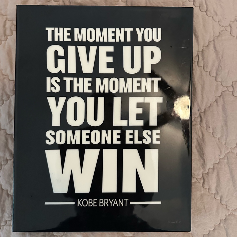 Black Motivational Wall Art - 'Win' Quote